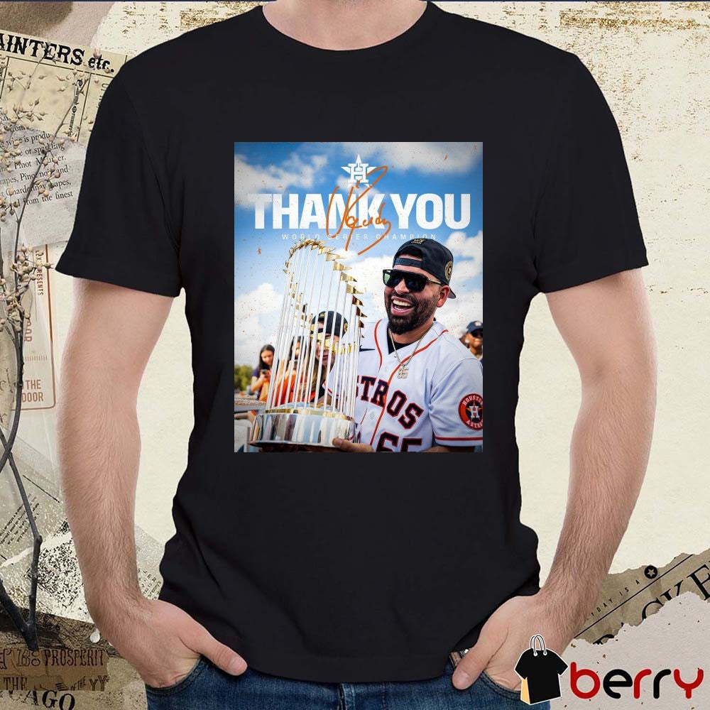 Poster Houston Astros Baseball Thank You World Series Champion José Urquidy Best Of Luck In Detroit Signature t-shirt