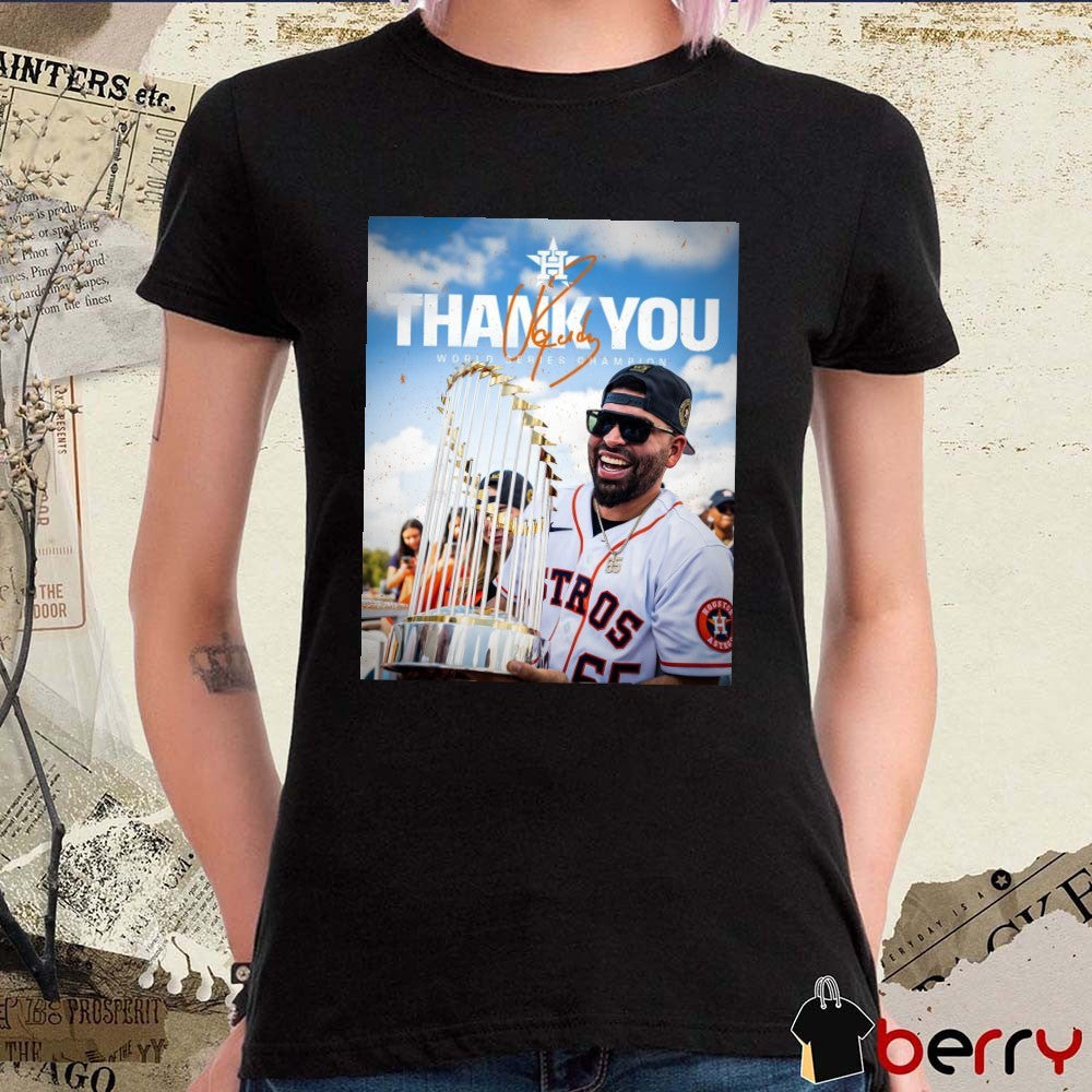 Poster Houston Astros Baseball Thank You World Series Champion José Urquidy Best Of Luck In Detroit Signature t-shirt