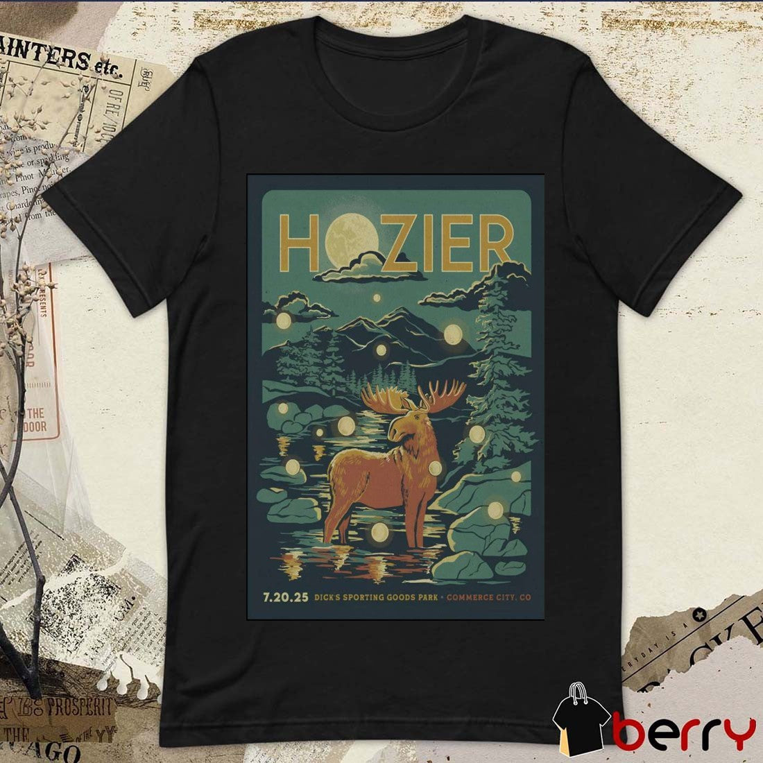 Poster Hozier Dick’s Sporting Goods Park Commerce City, CO 20 July 2025 t-shirt