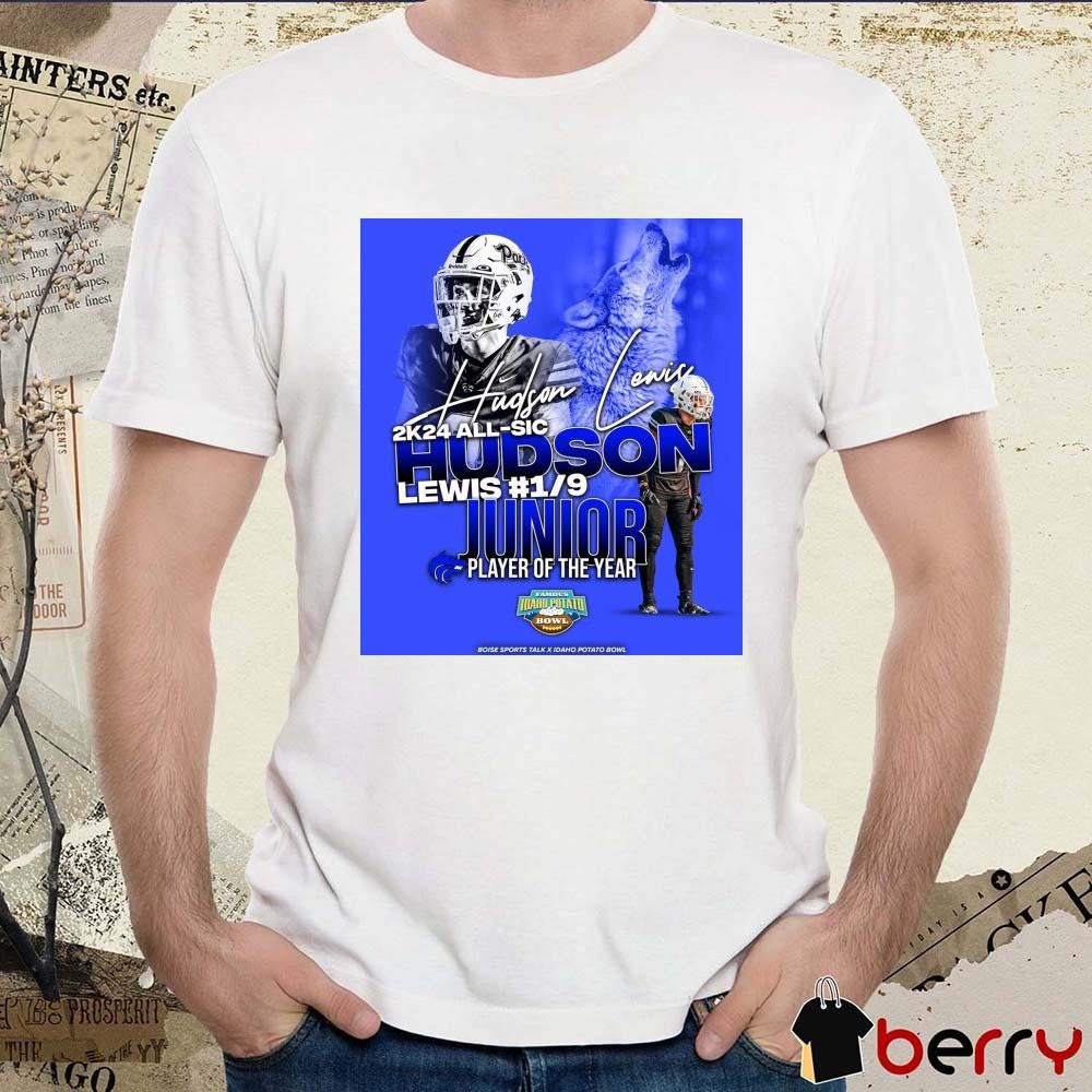 Poster Hudson Lewis Timberline Wolves 2K24 All-SIC Holman #17 Junior Player Of The Year Signature t-shirt