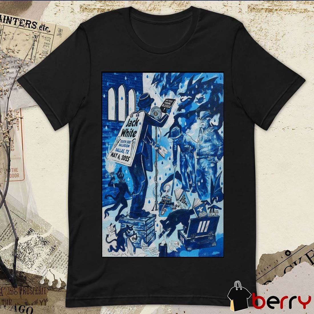 Poster Jack White At South Side Ballroom In Dallas TX On May 6 2025 Tour t-shirt
