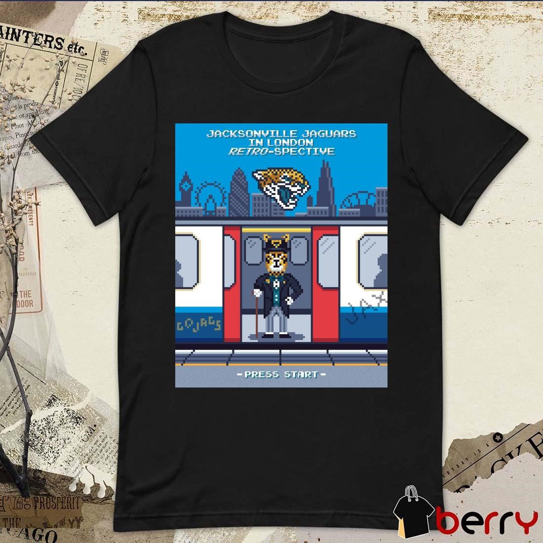 Poster Jacksonville Jaguars In London Retro-Spective Hunting For An 8th Win In London Town Press Start t-shirt