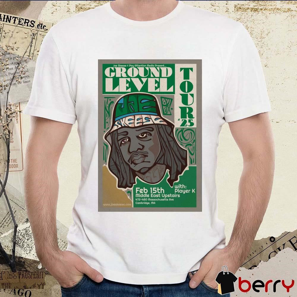 Poster Jae Skeese Ground Level Tour Feb 15 2025 Middle East Upstairs in Cambridge MA t-shirt