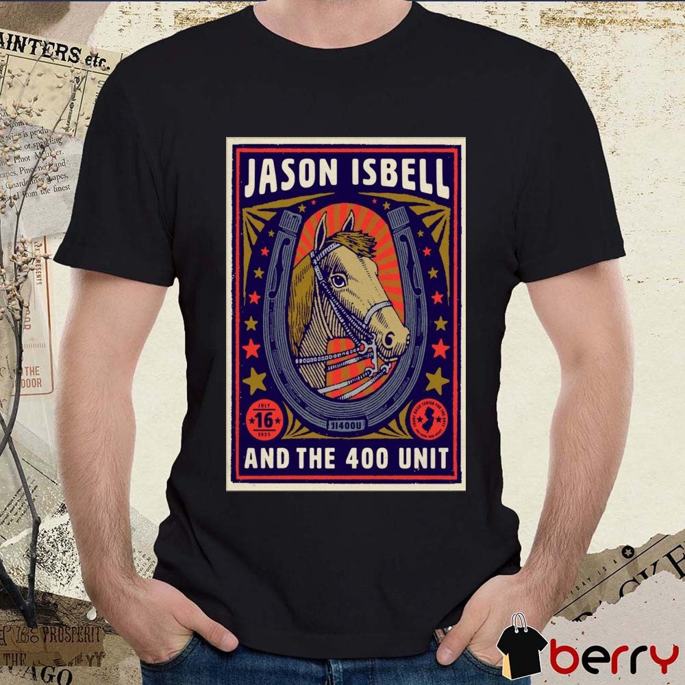 Poster Jason Isbell And The 400 Unit Red Bank Count Basie Center For The Arts NJ 7-16-2025 Tour t-shirt