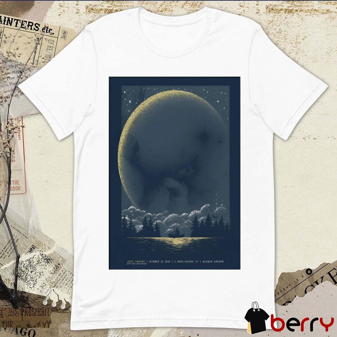 Poster Jeff Tweedy At Higher Ground On October 13 2025 in St Burlington VT t-shirt