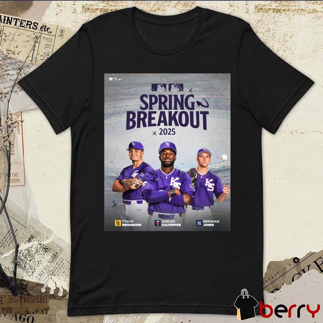 Poster K-State Baseball MLB Spring Breakout 2025 Tyson Neighbors Kaelen Culpepper Brendan Jones t-shirt