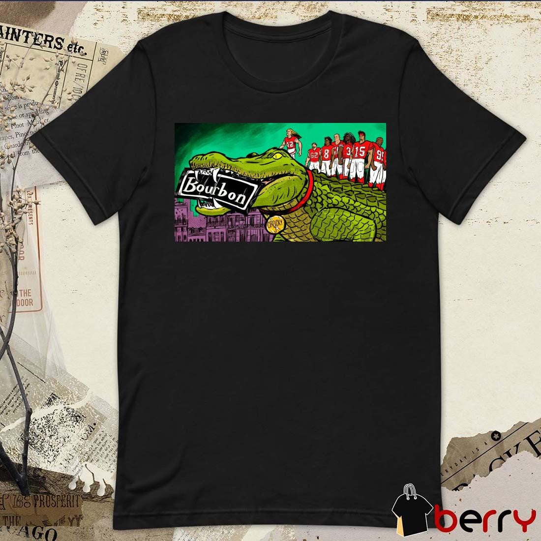 Poster Kansas City Chiefs NFL Football Super Bowl LIX Bourbon Neil Nakahodo The Kansas City Star Art t-shirt