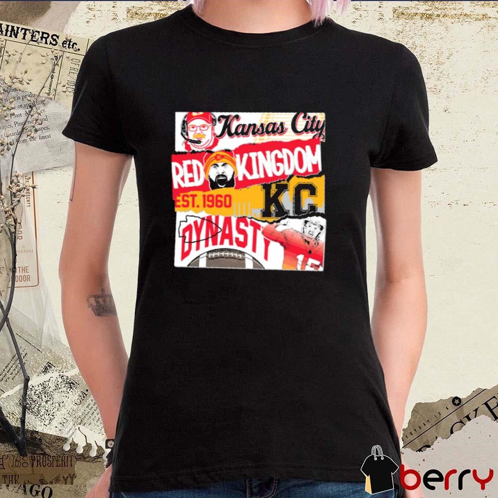 Poster Kansas City Chiefs Win Houston Texans Red Kingdom Est 1960 Dynasty t-shirt
