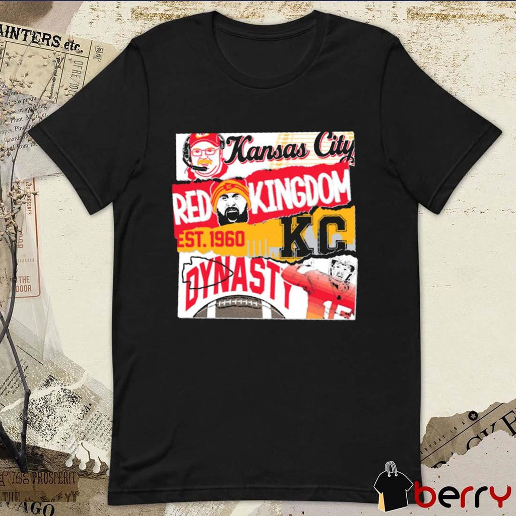 Poster Kansas City Chiefs Win Houston Texans Red Kingdom Est 1960 Dynasty t-shirt