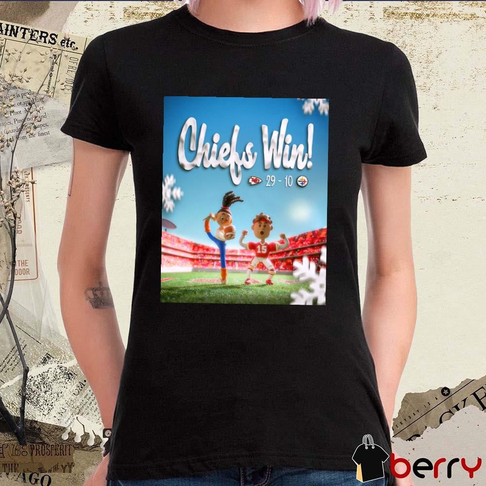 Poster Kansas City Chiefs Win Pittsburgh Steelers 29 – 20 Score Unwrapped Magic t-shirt