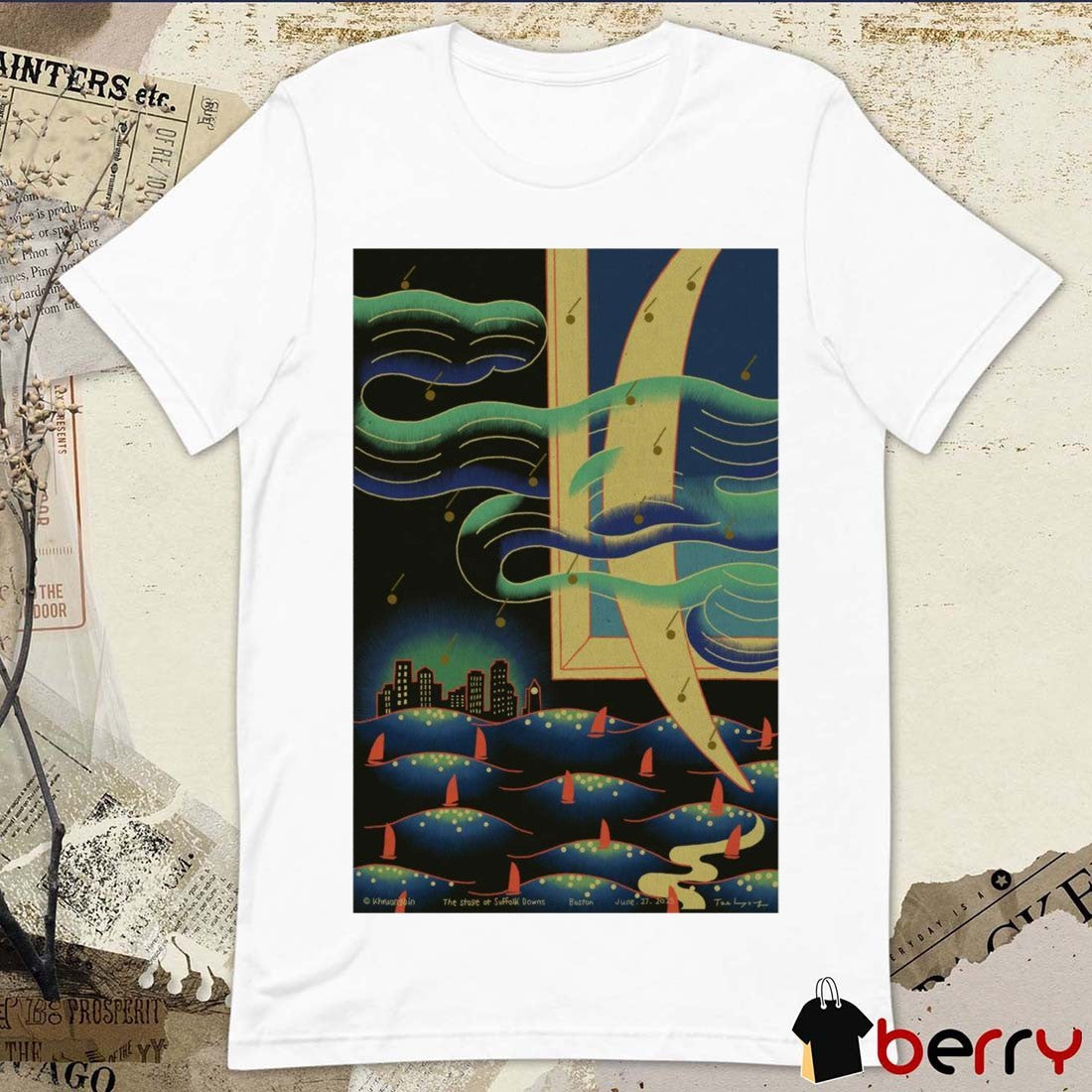Poster Khruangbin The Stage at Suffolk Downs Boston MA June 27 2025 t-shirt