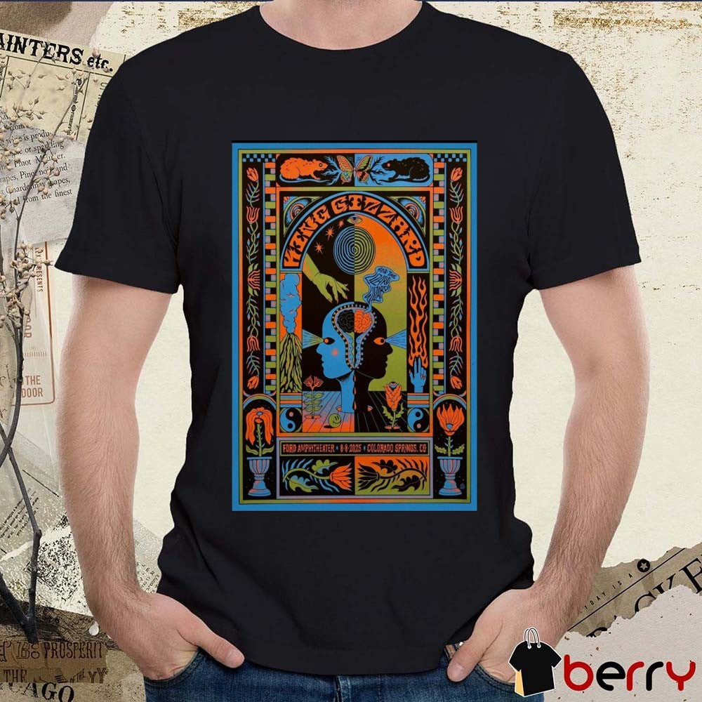 Poster King Gizzard and The Lizard Wizard August 8 2025 Ford Amphitheater In Colorado Springs CO t-shirt