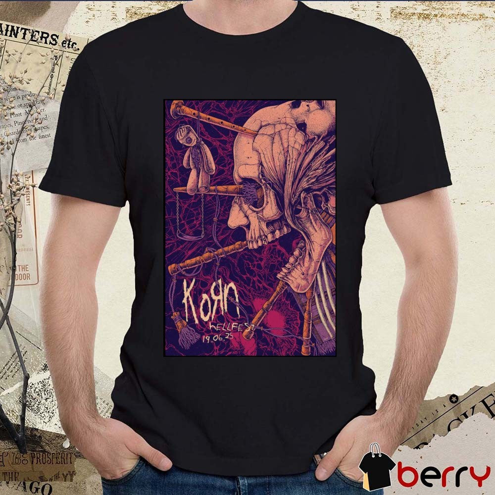 Poster KoRn Hellfest Clisson France June 19 2025 t-shirt