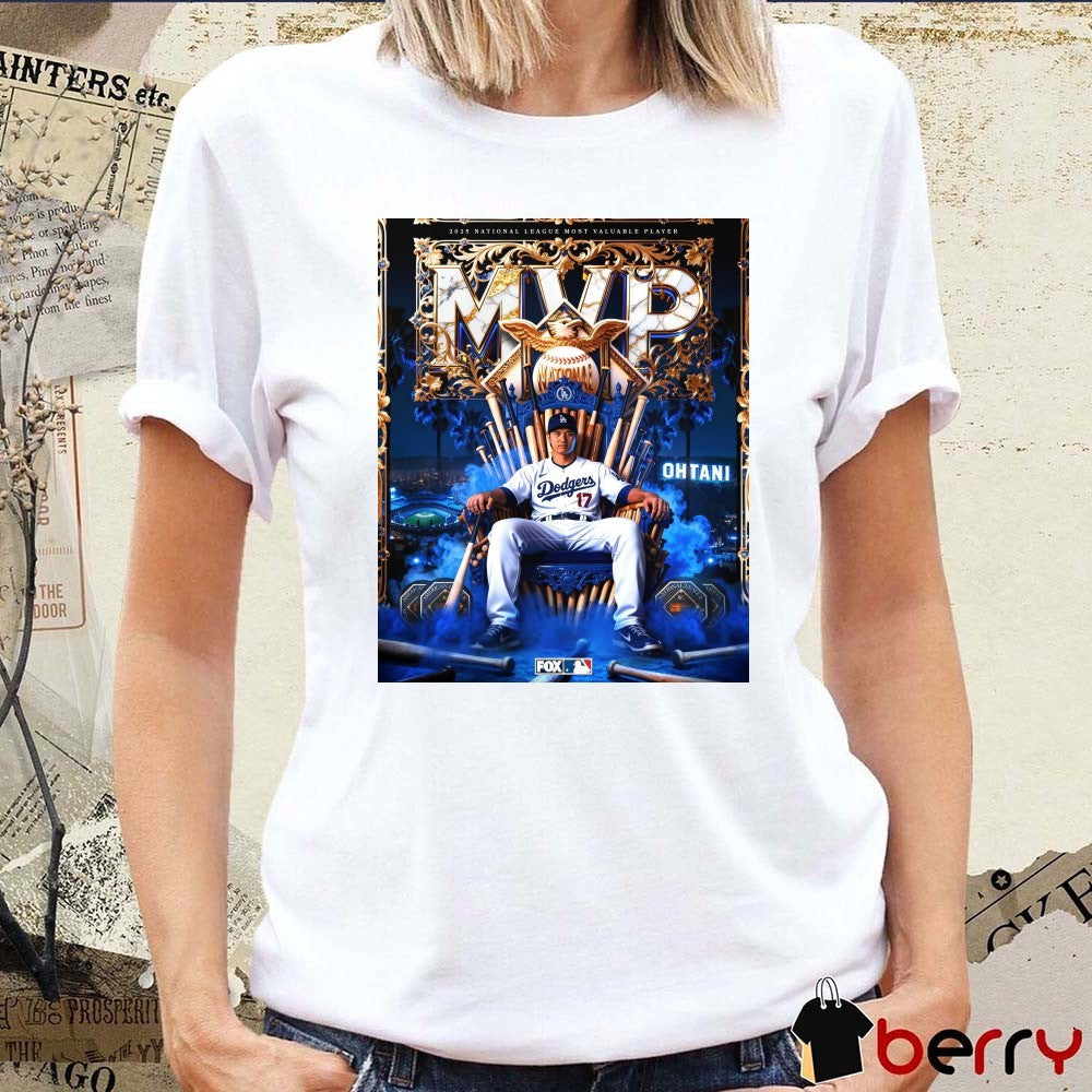Poster Los Angeles Dodgers Shohei Ohtani 2025 National League Most Valuable Player Award t-shirt