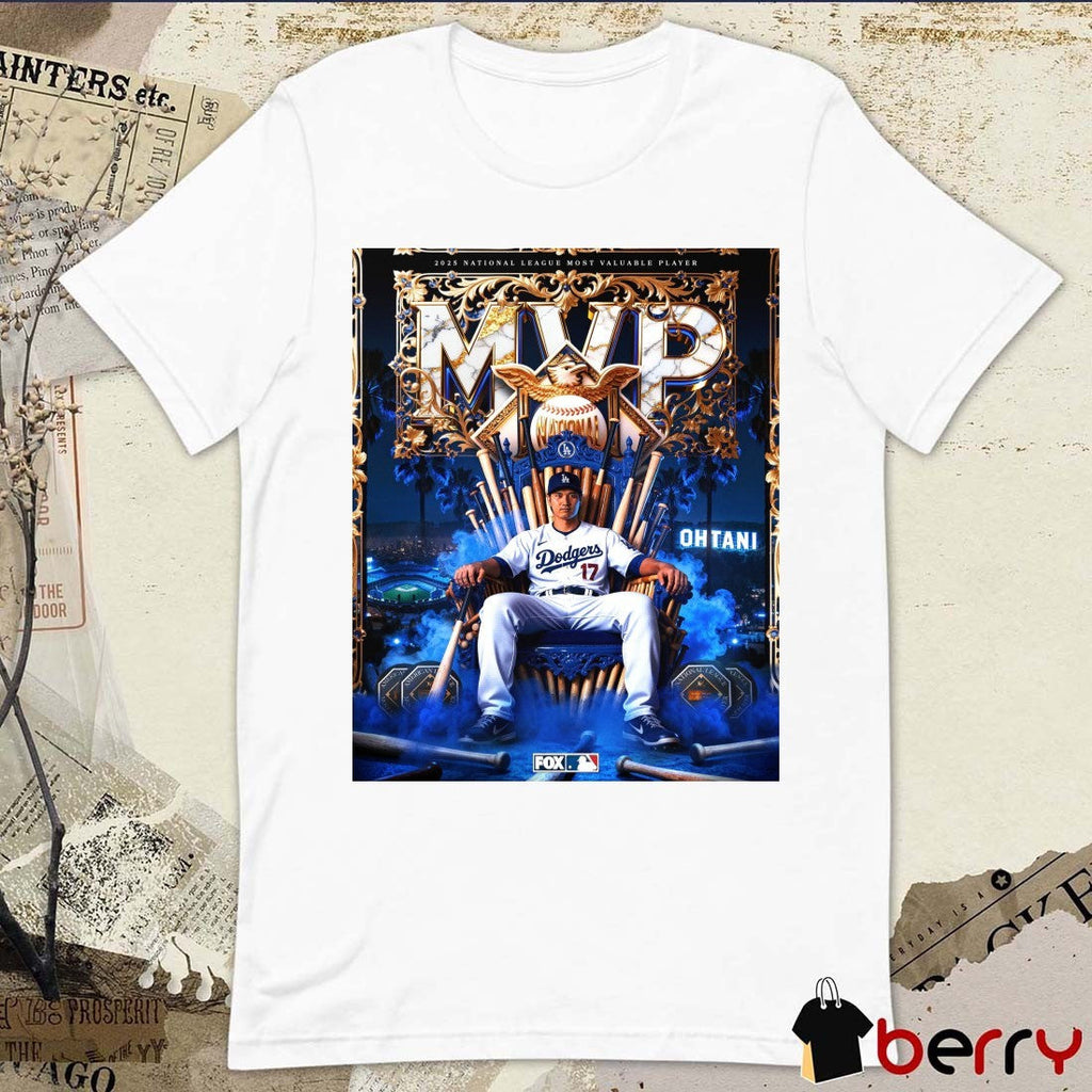 Poster Los Angeles Dodgers Shohei Ohtani 2025 National League Most Valuable Player Award t-shirt