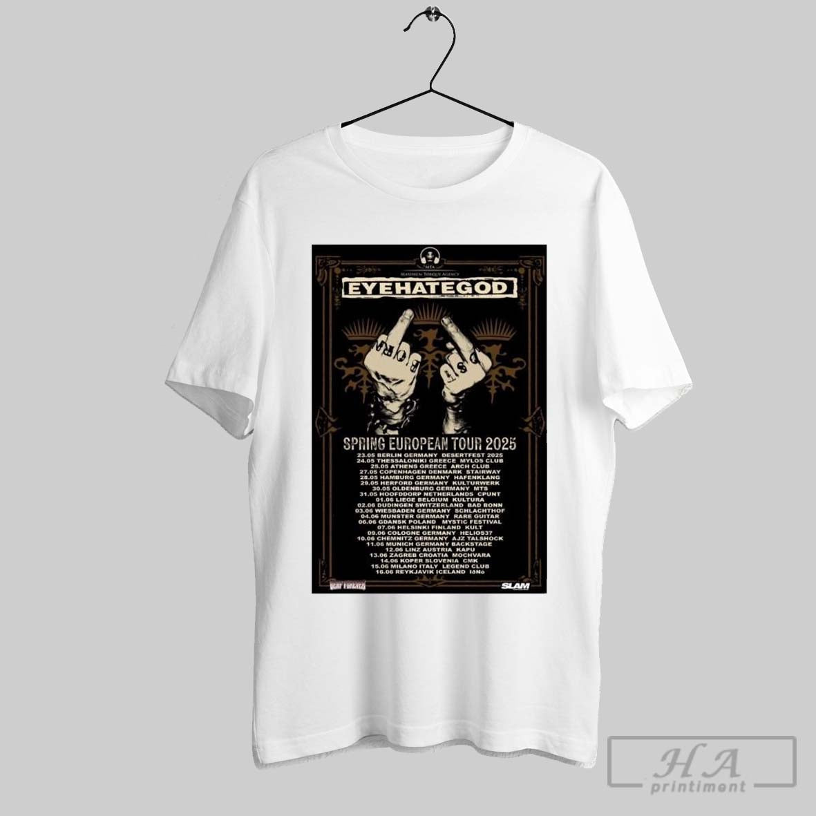 Official Poster Maximum Torque Agency Eyehategod Spring European Tour 2025 Dates