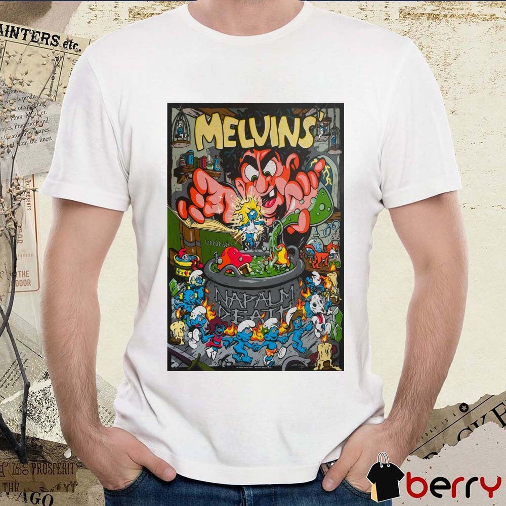 Poster Melvins Show Napalm Death April 18 2025 At Emos In Austin TX t-shirt