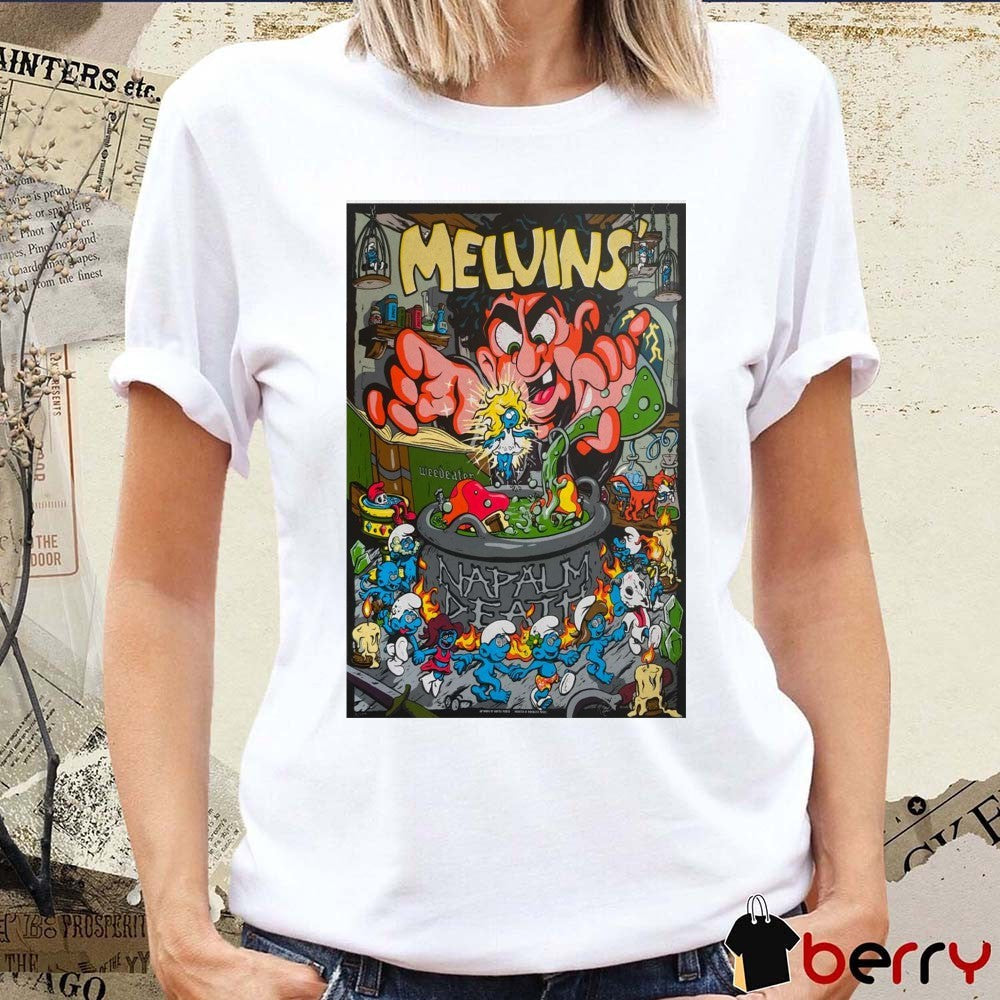Poster Melvins Show Napalm Death April 18 2025 At Emos In Austin TX t-shirt