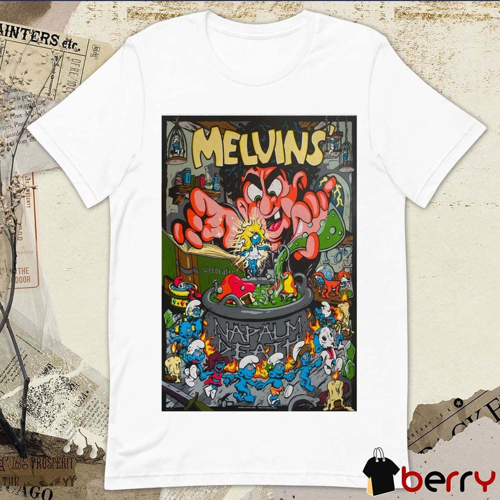 Poster Melvins Show Napalm Death April 18 2025 At Emos In Austin TX t-shirt