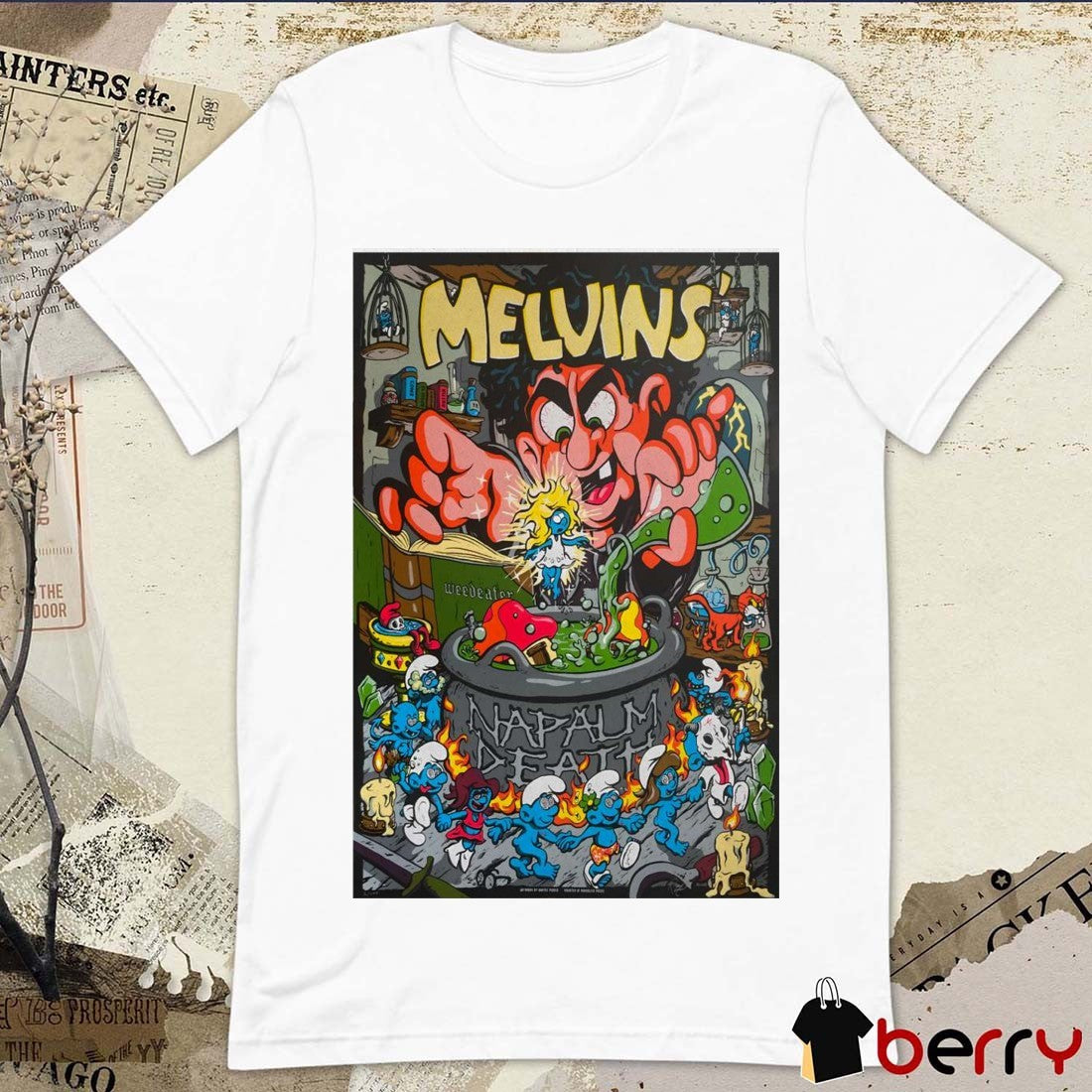 Poster Melvins Show Napalm Death April 18 2025 At Emos In Austin TX t-shirt