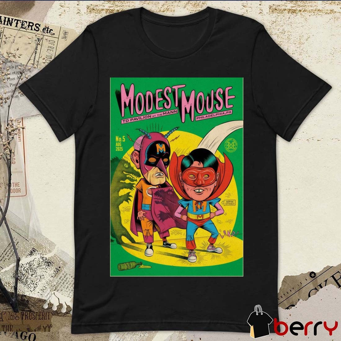Poster Modest Mouse TD Pavilion At The Mann in Philadelphia PA August 5 2025 t-shirt