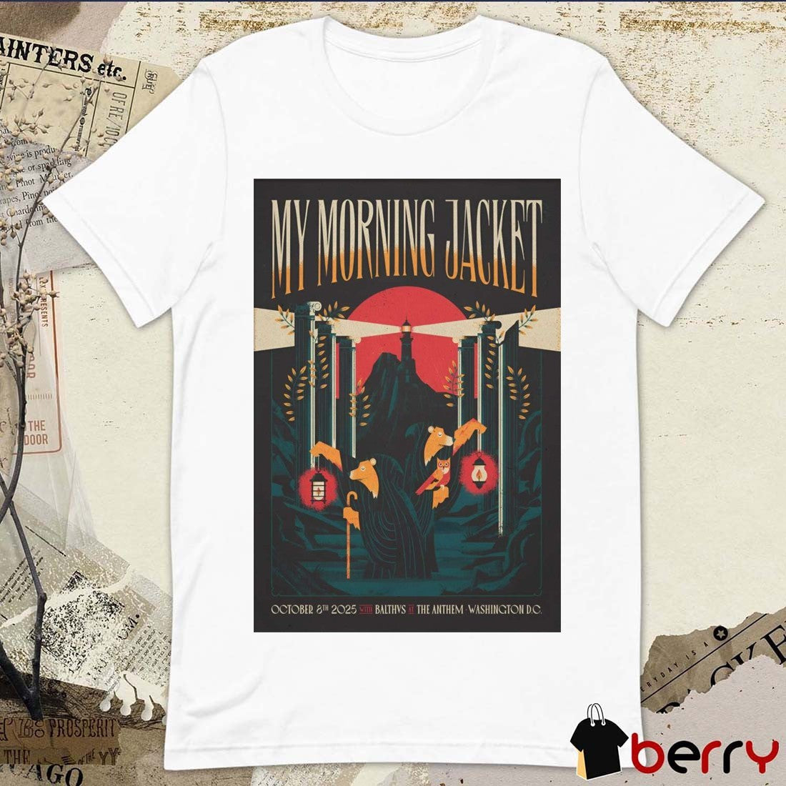Poster My Morning Jacket At The Anthem Washington DC October 8 2025 t-shirt