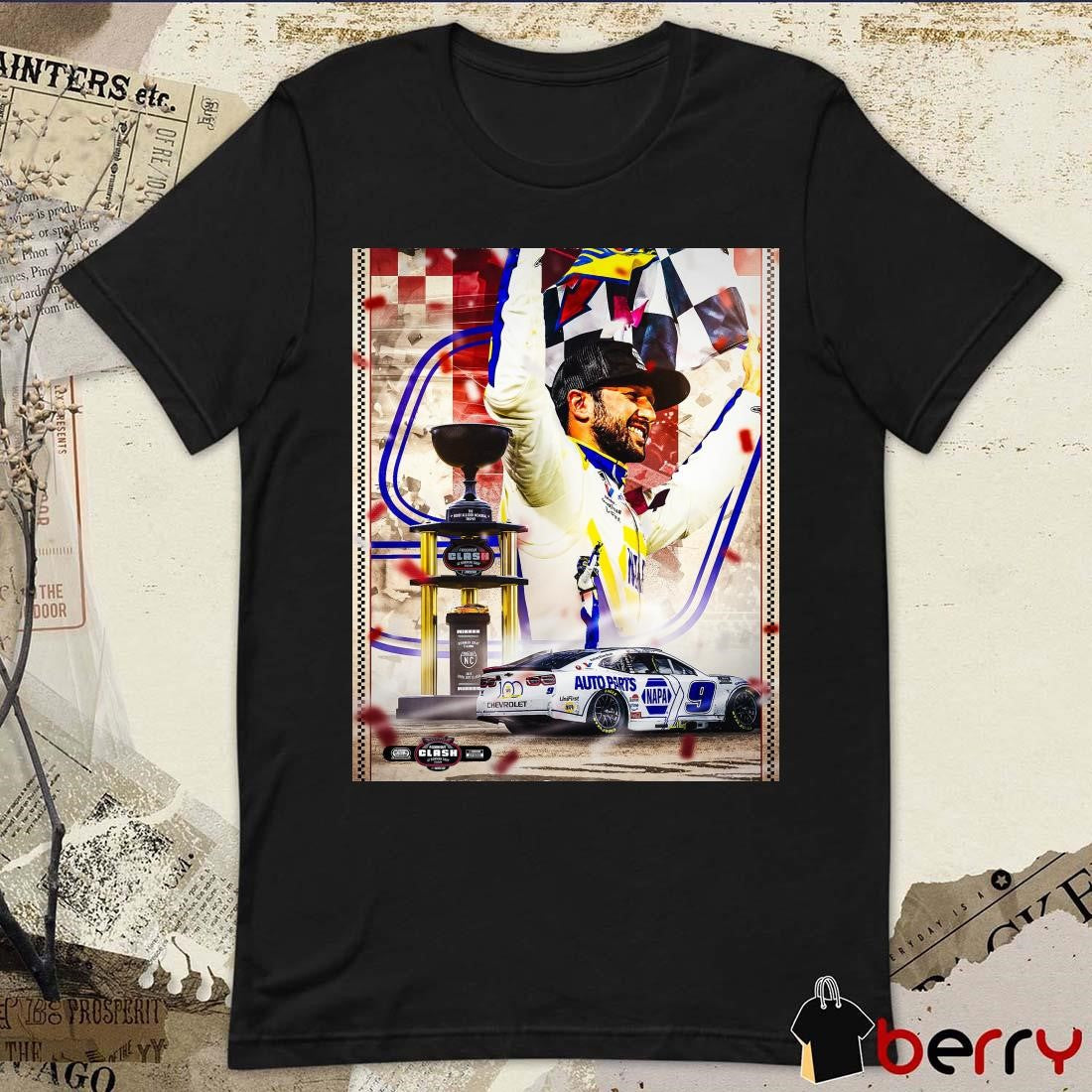 Poster NASCAR Chase Elliott Team Hendrick 1-For-1 In 2025 Clash At Bowman Gray Stadium t-shirt