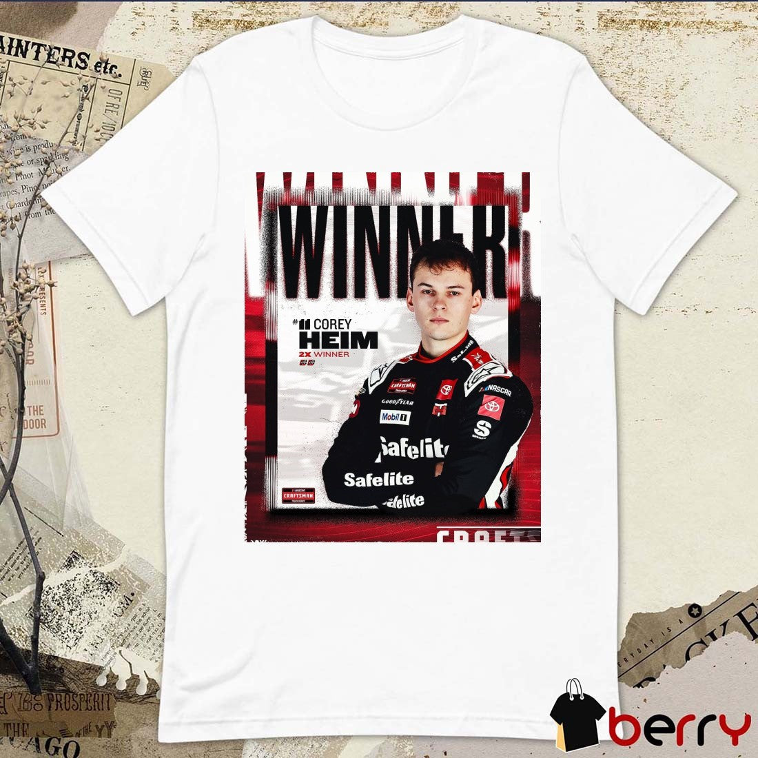 Poster NASCAR Craftsman Series 2x Winner Corey Heim wins at Las Vegas Motor Speedway t-shirt
