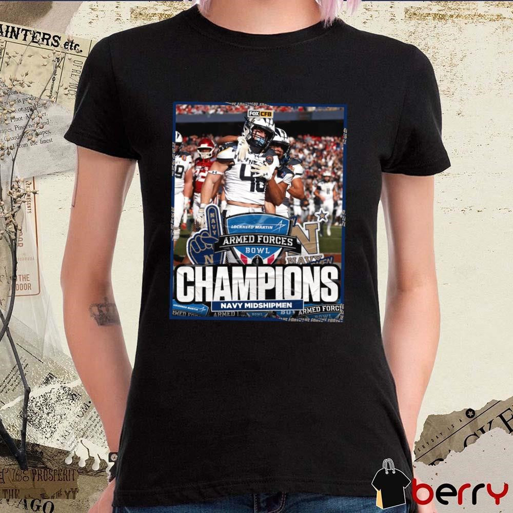 Poster Navy Midshipmen Defeat Oklahoma Sooners In The Armed Forces Bowl FOX CFB t-shirt