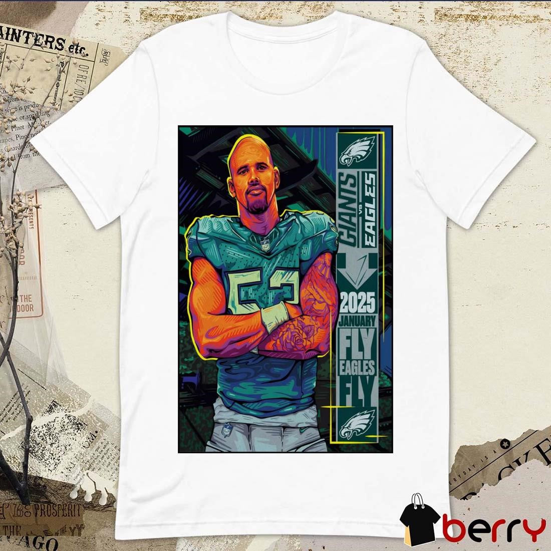 Poster New York Giants vs. Philadelphia Eagles NFL January 5 2025 At Lincoln Financial Field In Philadelphia, PA t-shirt