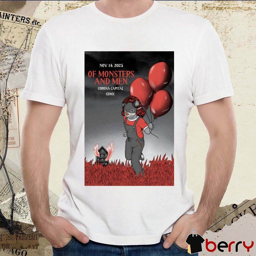 Poster Of Monsters And Men November 16 2025 Corona Capital In Mexico City t-shirt