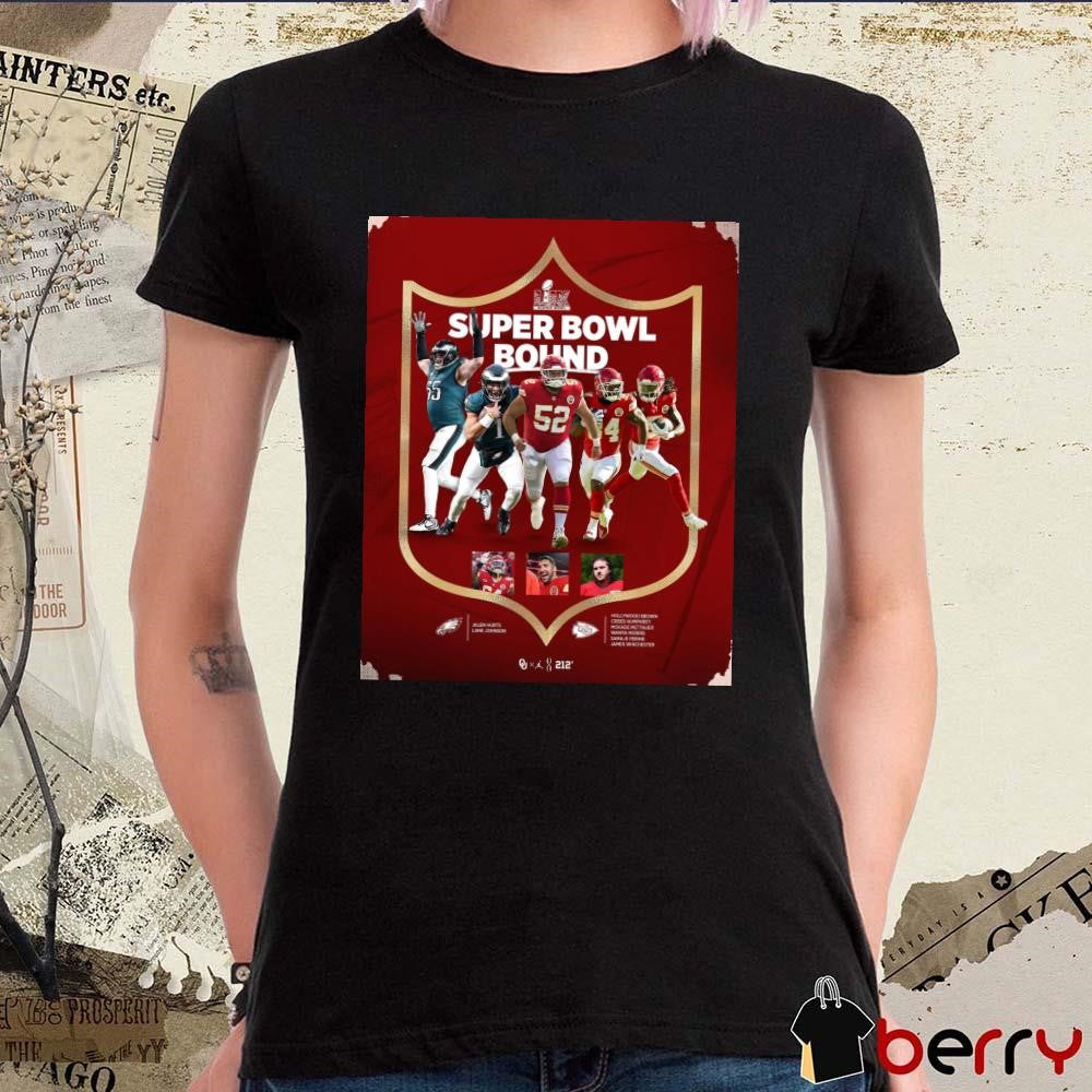 Poster Oklahoma Sooners Super Bowl LIX Bound Jalen Hurts Lane Johnson Vs Hollywood Brown Creed Humphrey t-shirt