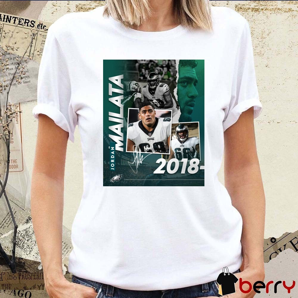Poster Philadelphia Eagles Football Jordan Mailata From 7th Round Pick To Super Bowl Champion 2018-2025 Signature t-shirt