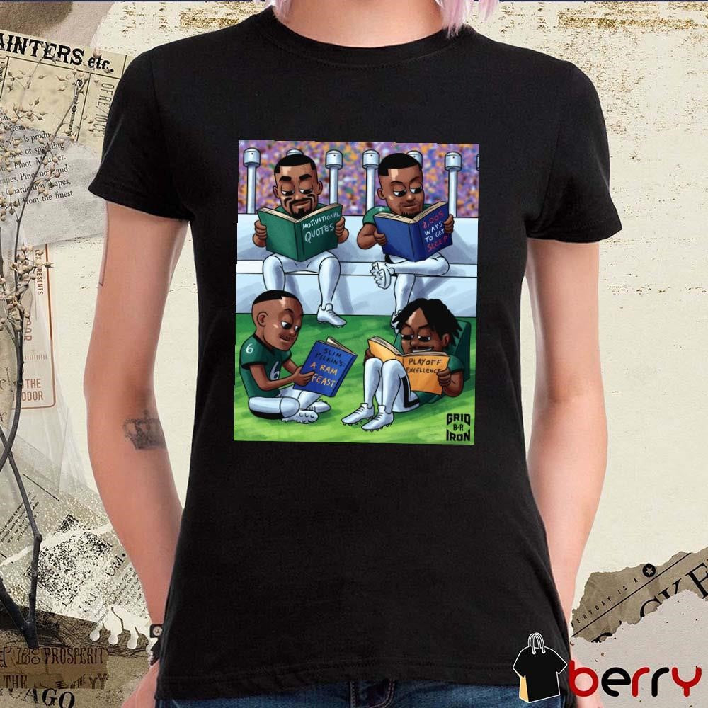 Poster Philadelphia Eagles Motivational Quotes 2005 Ways To Get Sleep Slim Pickin’s A Ram Feast Playoff Excellence Caricatures t-shirt