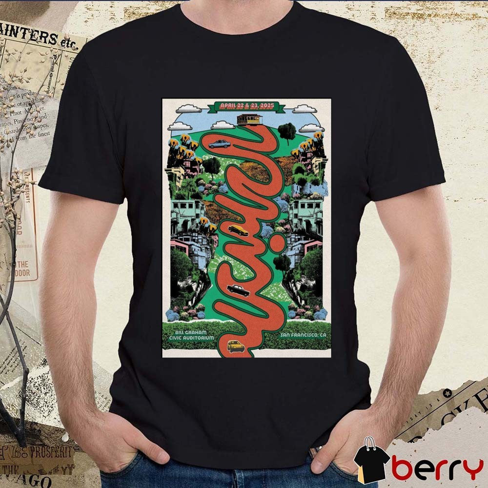 Poster Phish April 22-23 2025 Bill Graham Civic Auditorium San Francisco CA t-shirt