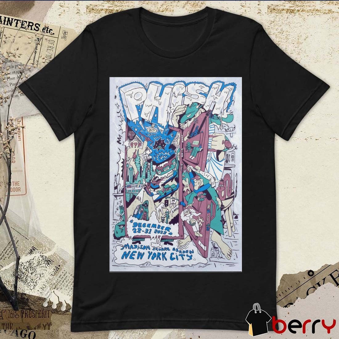 Poster Phish NYE December 28-31 2025 MSG New York City t-shirt