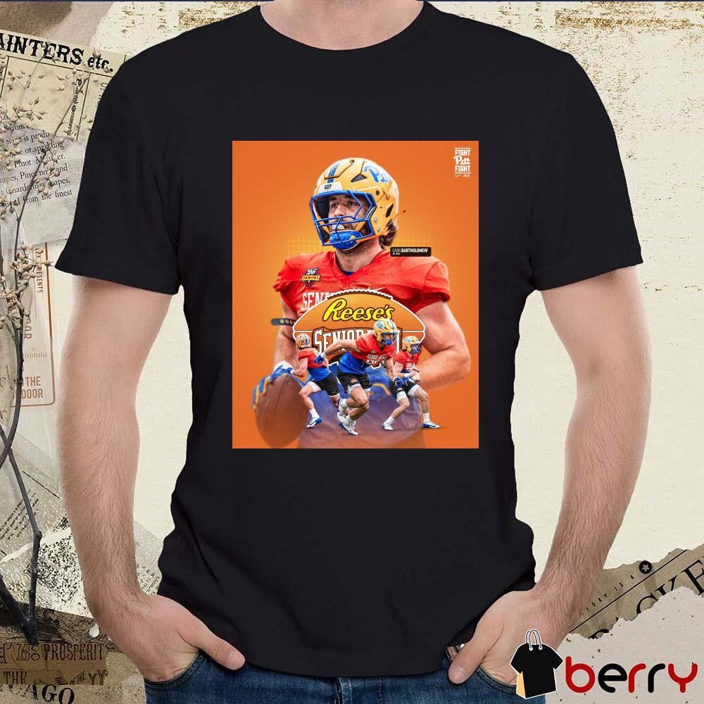 Poster Pittsburgh Panthers Gavin Bartholomew 2025 Game Day Reese’s Senior Bowl Mobile AL t-shirt