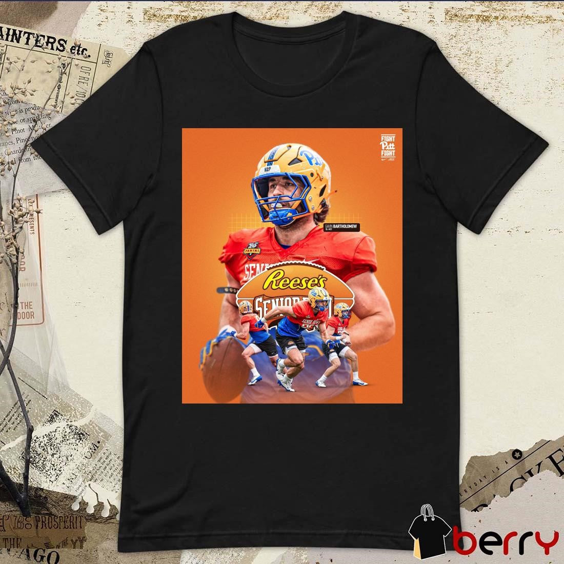 Poster Pittsburgh Panthers Gavin Bartholomew 2025 Game Day Reese’s Senior Bowl Mobile AL t-shirt