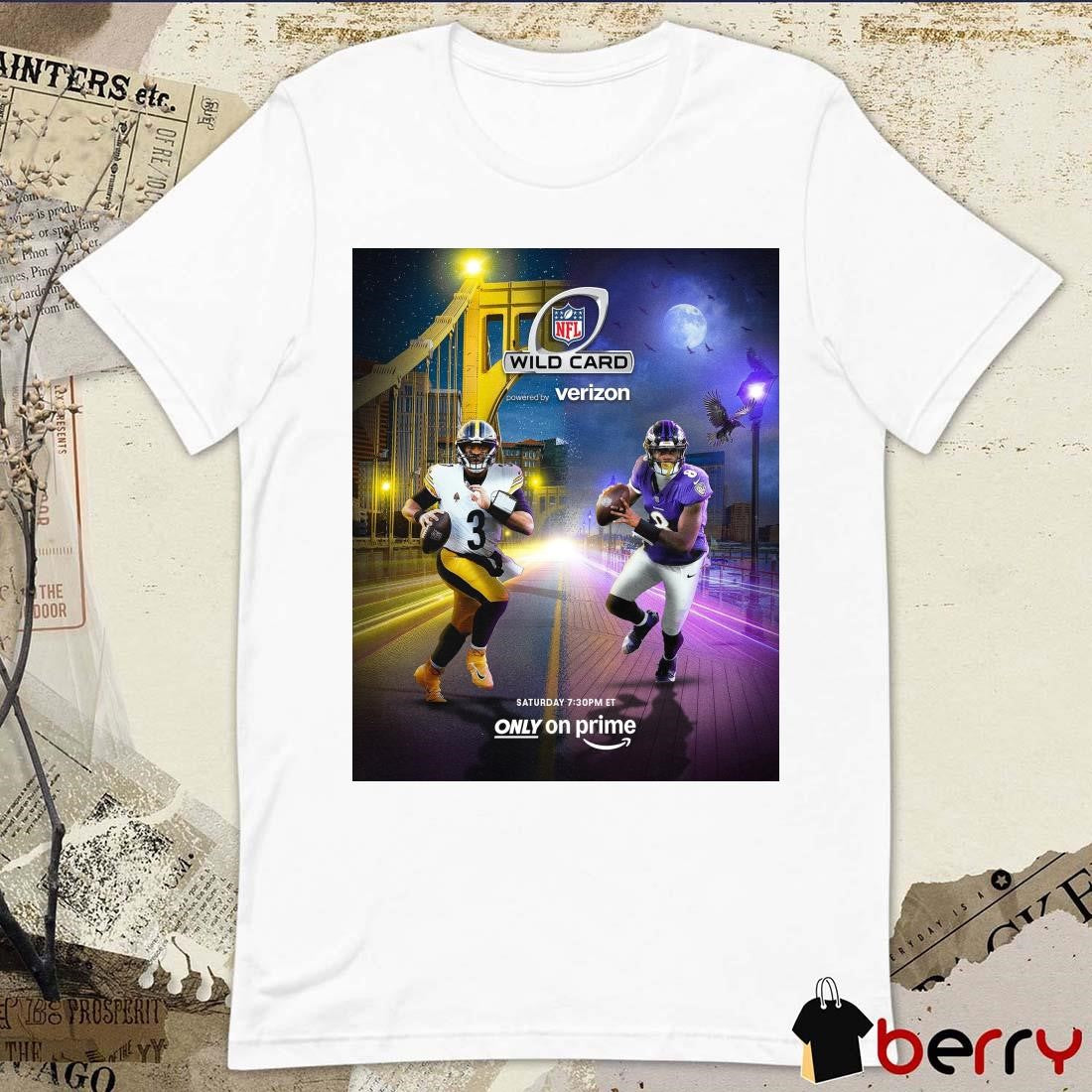 Poster Pittsburgh Steelers Vs Baltimore Ravens Meet Again NFL Wild Card Round t-shirt