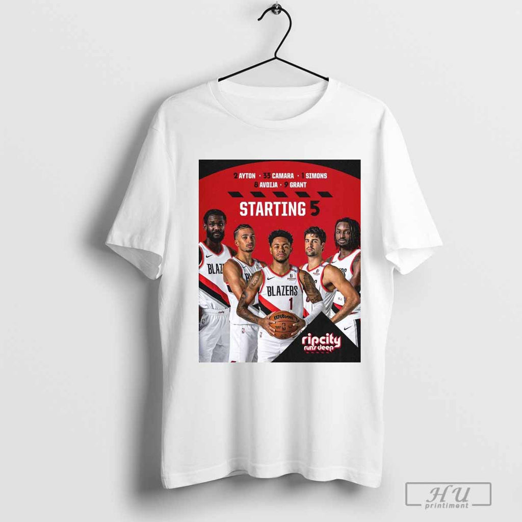 Poster Portland Trail Blazers Starting 5 Ripcity Runs Deep Players