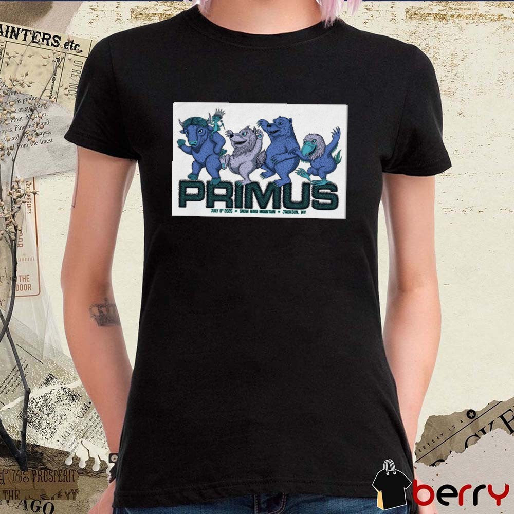 Poster Primus On July 8th 2025 Snow King Mountain In Jackson WY t-shirt