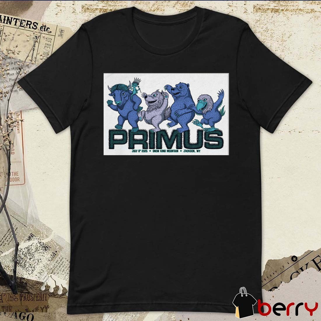 Poster Primus On July 8th 2025 Snow King Mountain In Jackson WY t-shirt