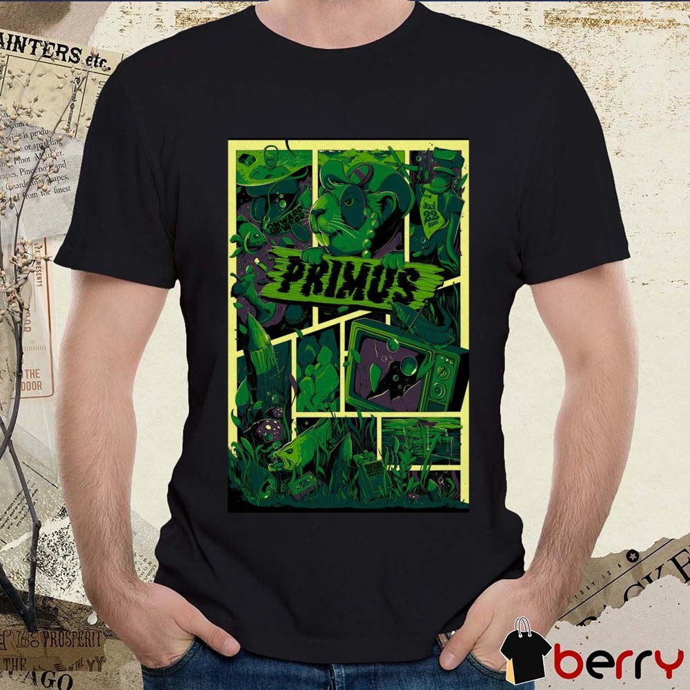 Poster Primus Onward And Upward July 22 2025 Hartford HealthCare Amphitheater Bridgeport CT t-shirt