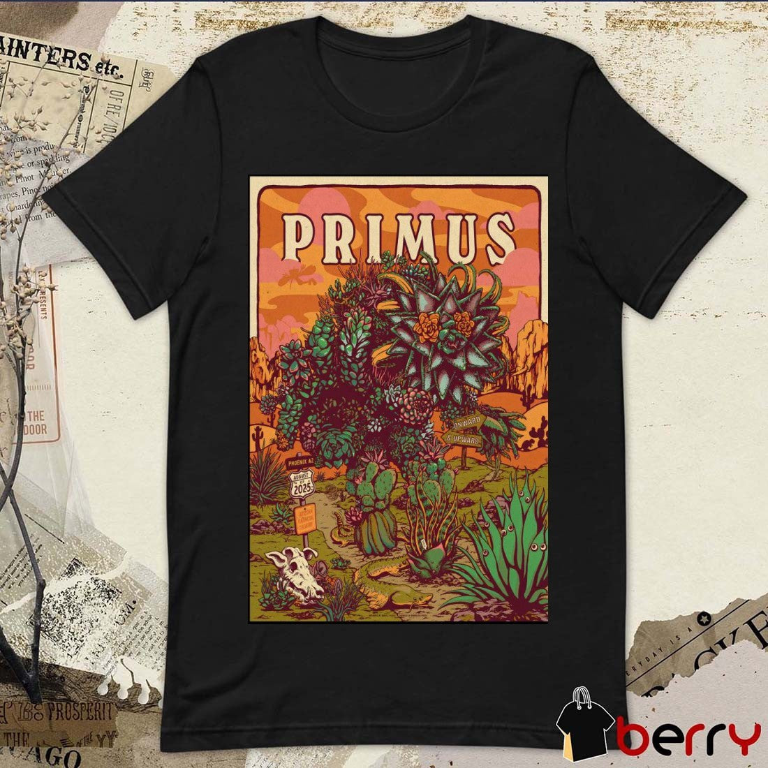 Poster Primus Onward & Upward Arizona Financial Theatre Phoenix AZ August 01 2025 t-shirt