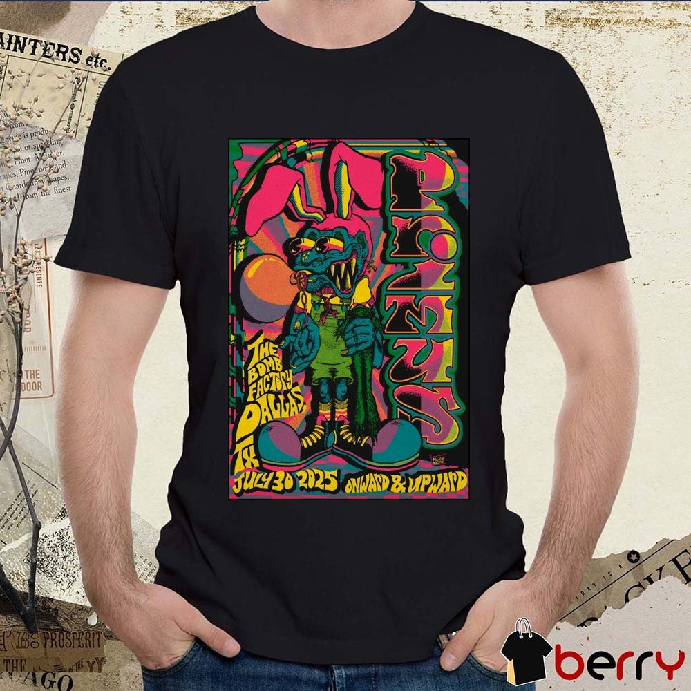 Poster Primus Onward & Upward July 30 2025 The Bomb Factory In Dallas TX t-shirt