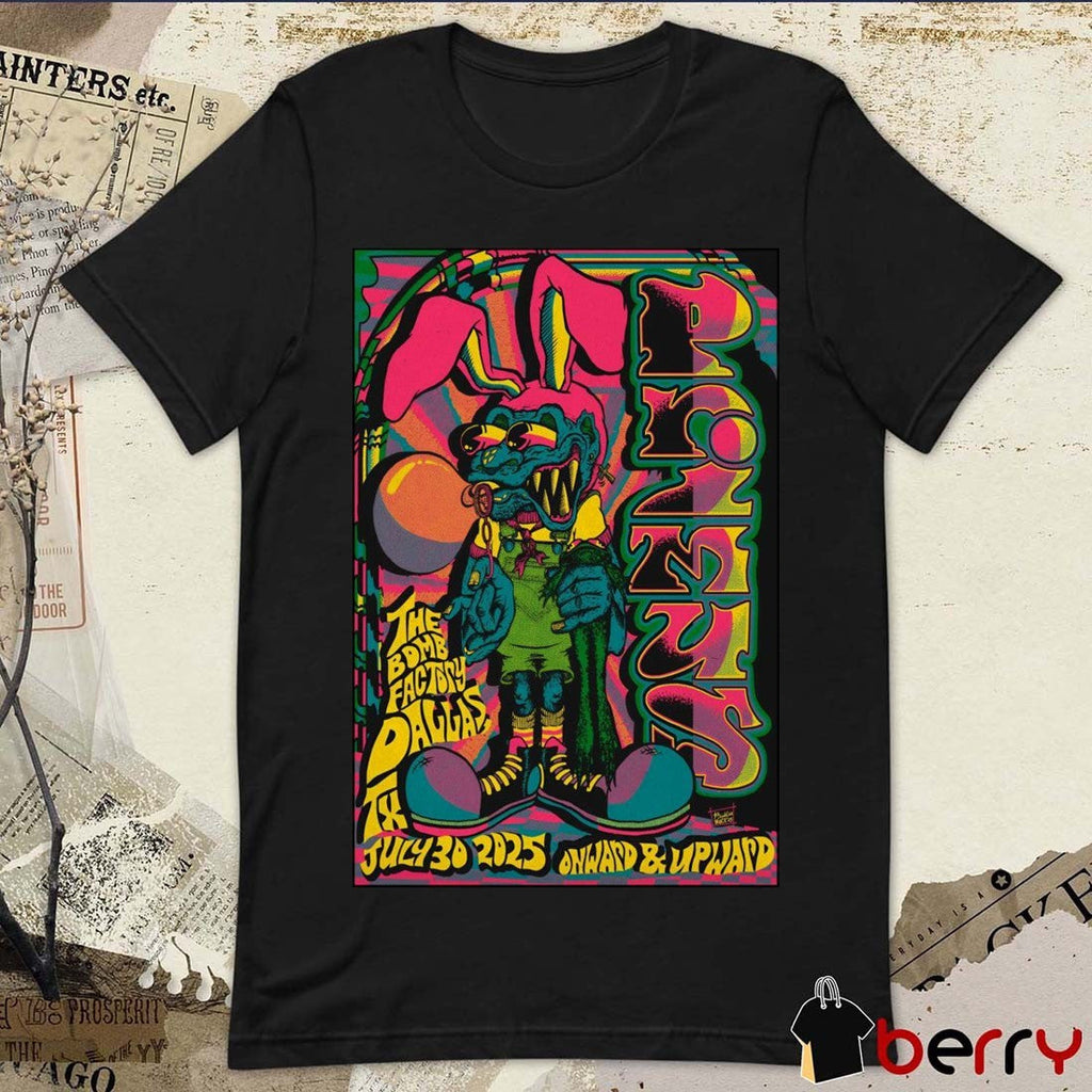 Poster Primus Onward & Upward July 30 2025 The Bomb Factory In Dallas TX t-shirt