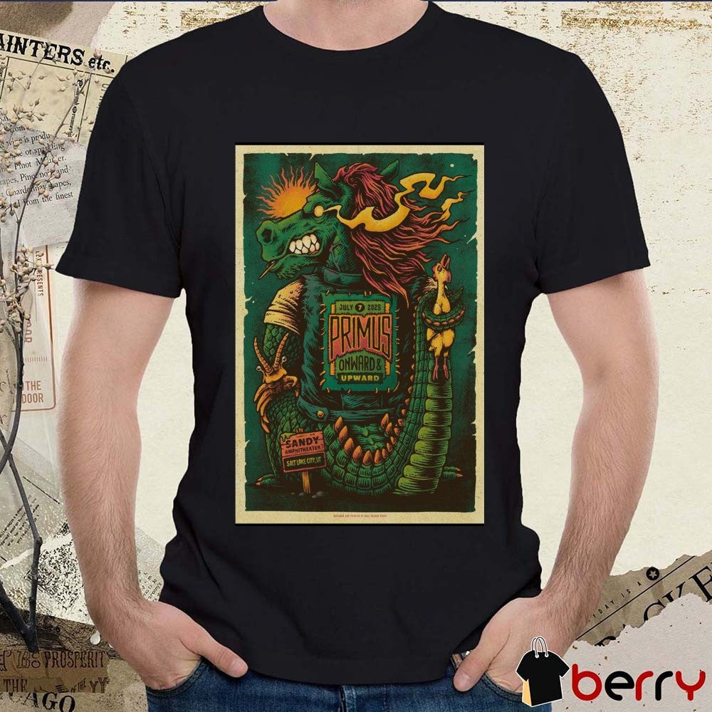 Poster Primus Tour Salt Lake City UT July 7 2025 Sandy Amphitheater t-shirt