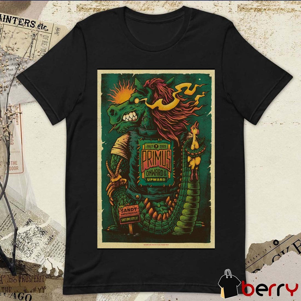 Poster Primus Tour Salt Lake City UT July 7 2025 Sandy Amphitheater t-shirt