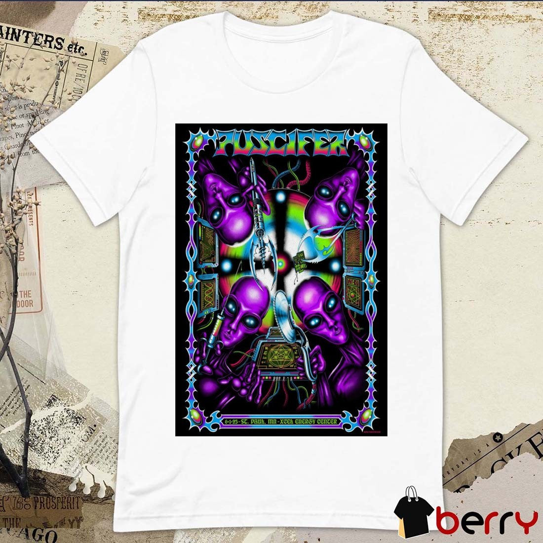 Poster Puscifer On June 1 2025 S.T Paul Minnesota Xcel Energy Center t-shirt