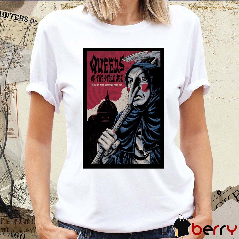 Poster Queens Of The Stone Age 15 July 2025 Piazza Duomo Pistoia Italy Pistoia Blues Festival t-shirt
